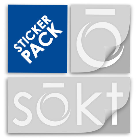 White sōkt Die Cut Sticker Pack